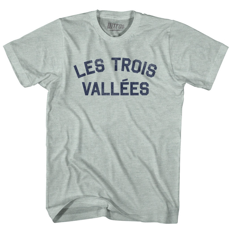 Les Trois Vallees Adult Tri-Blend T-shirt - Athletic Cool Grey