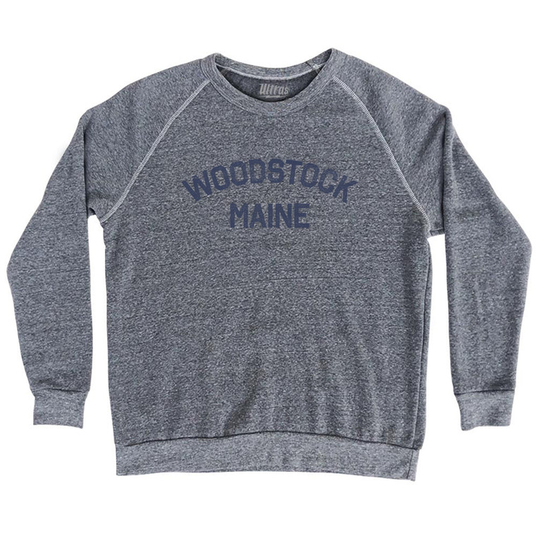 Woodstock Maine Adult Tri-Blend Sweatshirt - Athletic Grey