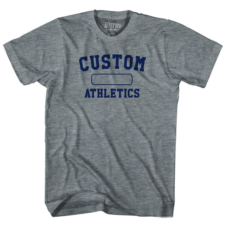 Custom Athletics Bubble Youth Tri-Blend T-shirt - Athletic Grey