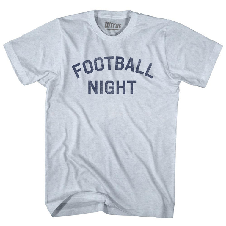 Football Night Adult Tri-Blend T-shirt - Athletic White