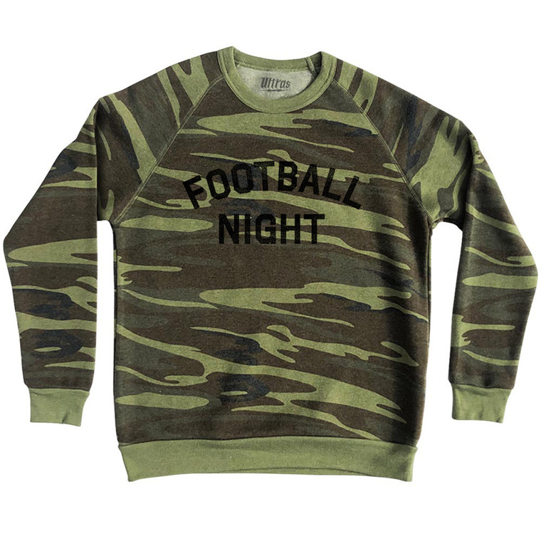 Football Night Adult Tri-Blend Sweatshirt - Camo