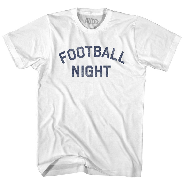 Football Night Womens Cotton Junior Cut T-Shirt - White