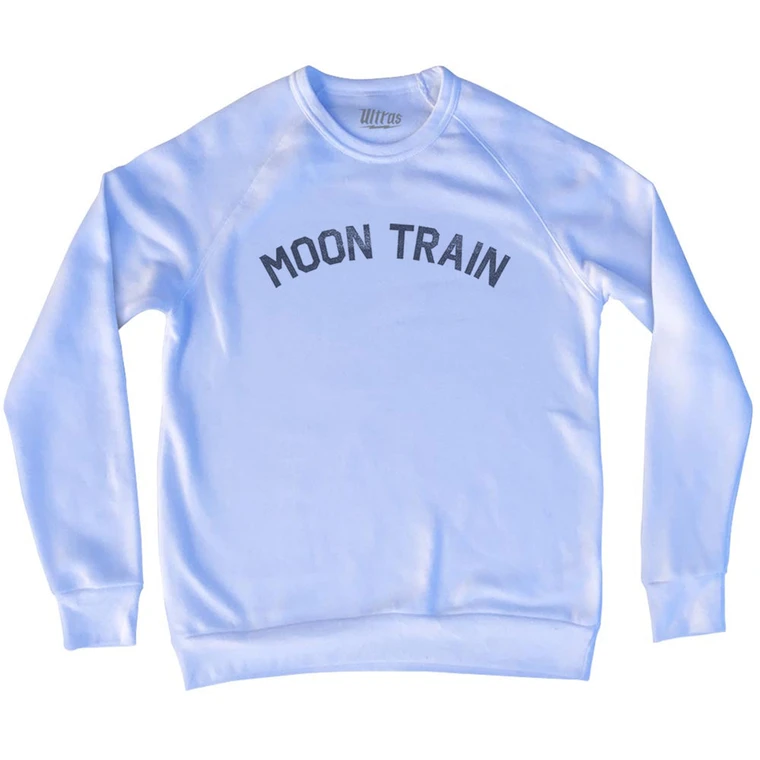 Moon Train Adult Tri-Blend Sweatshirt - White