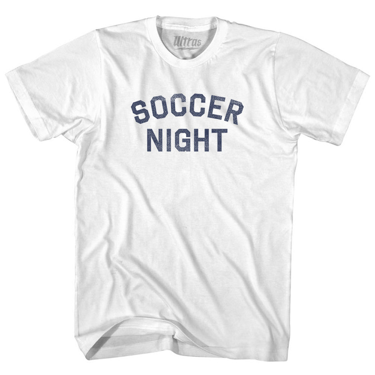 Soccer Night Youth Cotton T-shirt - White