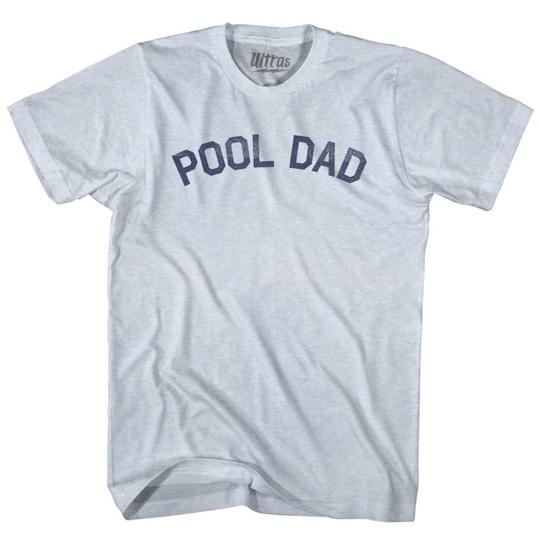 Pool Dad Adult Tri-Blend T-shirt - Athletic White