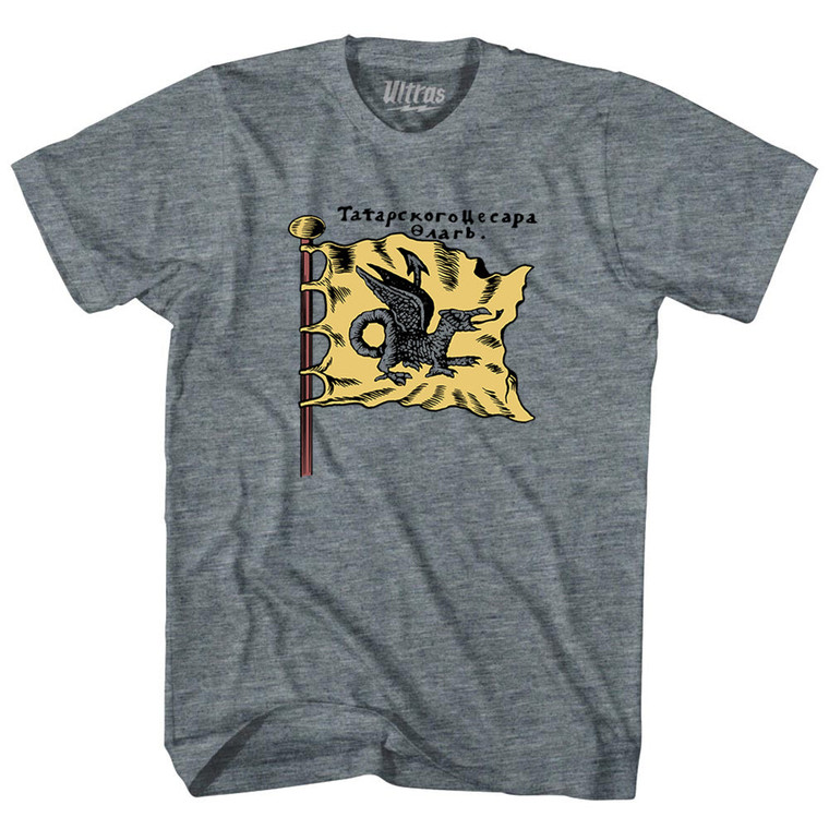 Dragon Flag Womens Tri-Blend Junior Cut T-Shirt - Athletic Grey