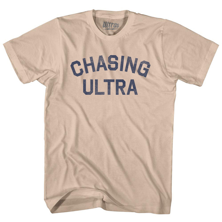 Chasing Ultra Adult Cotton T-shirt - Creme