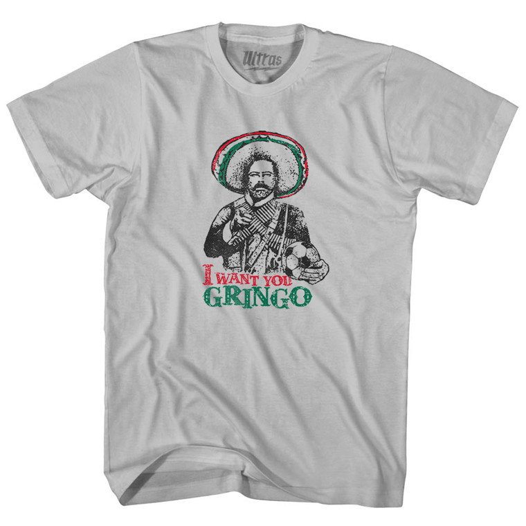 Pancho Villa Adult Cotton T-shirt - Cool Grey