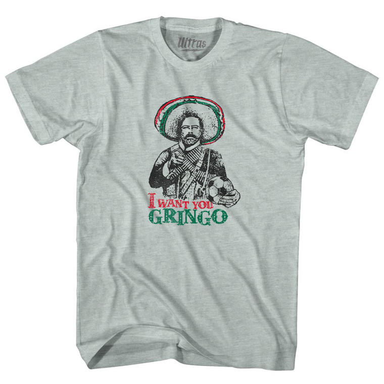 Pancho Villa Adult Tri-Blend T-shirt - Athletic Cool Grey