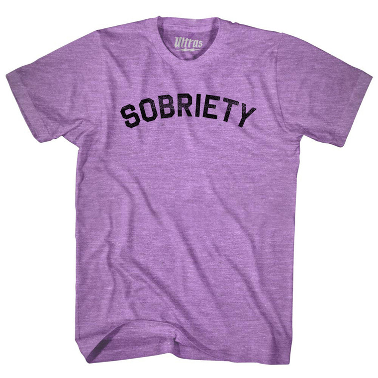 Sobriety Adult Tri-Blend T-shirt - Athletic Purple