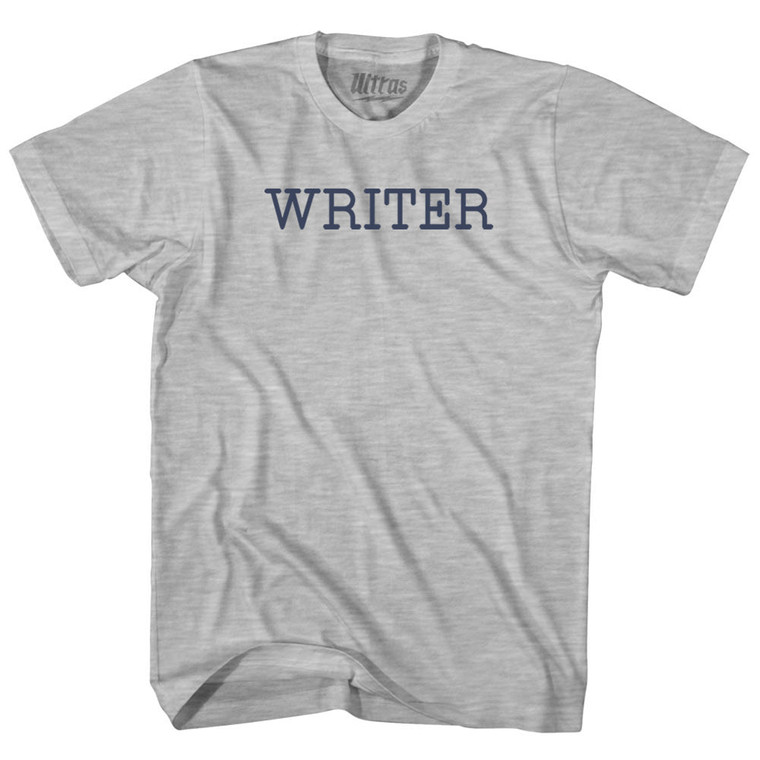 Writer Youth Cotton T-shirt - Grey Heather