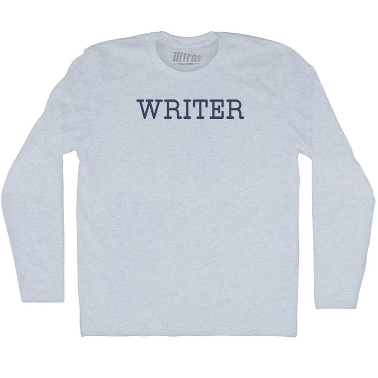 Writer Adult Tri-Blend Long Sleeve T-shirt - Athletic White