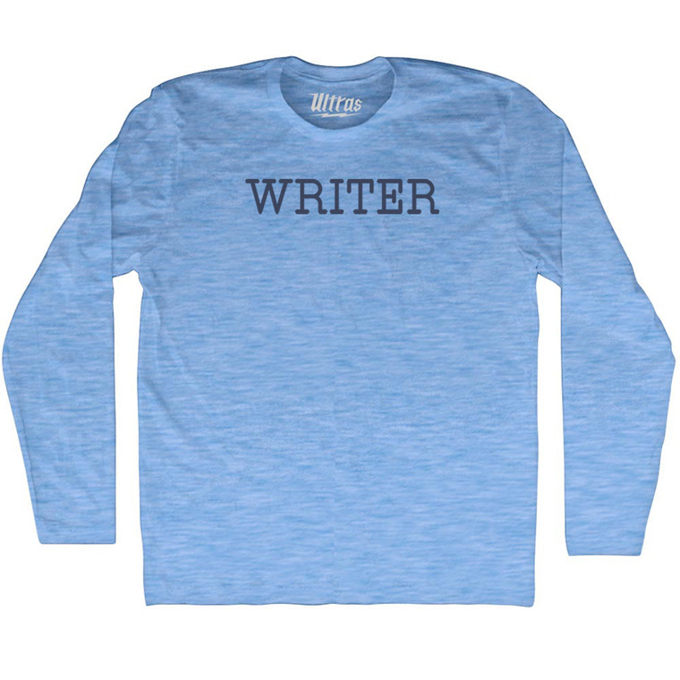 Writer Adult Tri-Blend Long Sleeve T-shirt - Athletic Blue