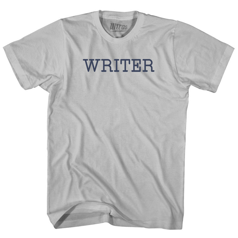 Writer Adult Cotton T-shirt - Cool Grey
