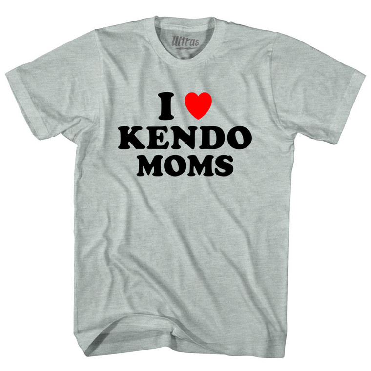I Love Kendo Moms Adult Tri-Blend T-shirt - Athletic Cool Grey