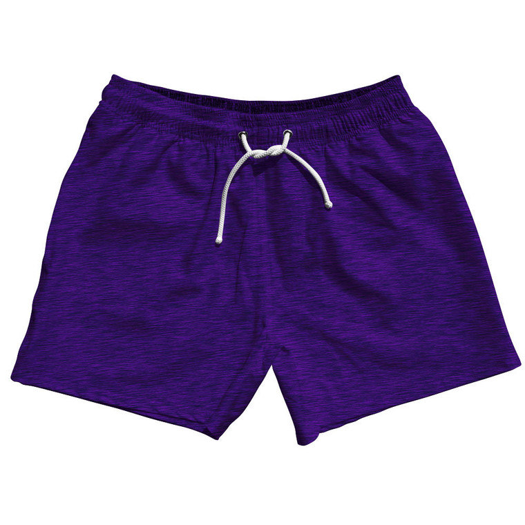 Heathered 5" Swim Shorts Made in USA - Purple Violet Laker