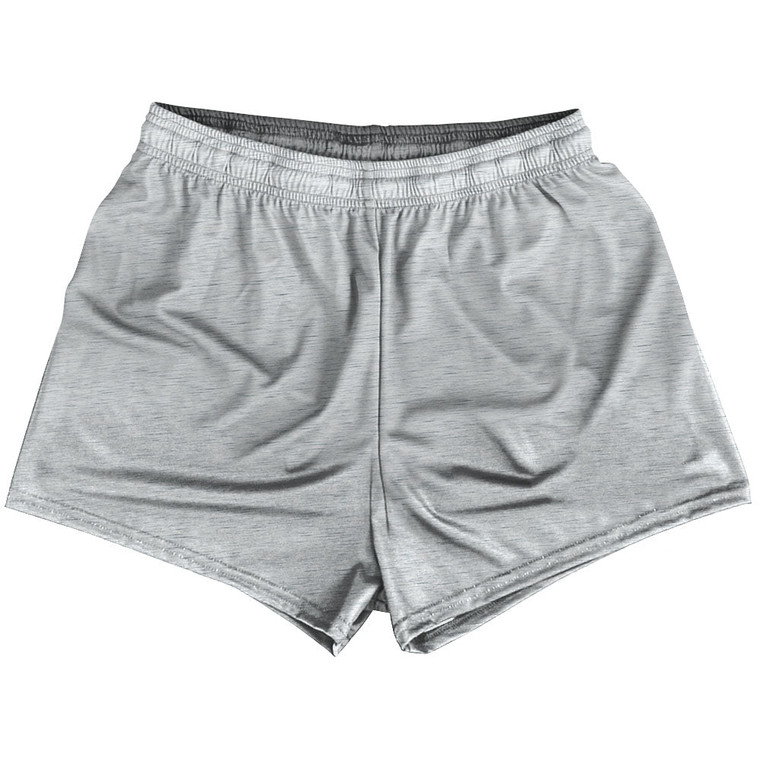 Heathered Womens & Girls Sport Shorts End Made In USA - Grey Light
