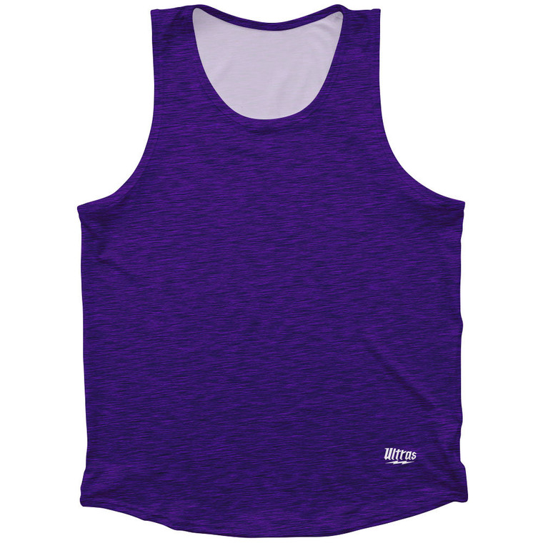 Heathered Athletic Tank Top Made In USA - Purple Violet Laker