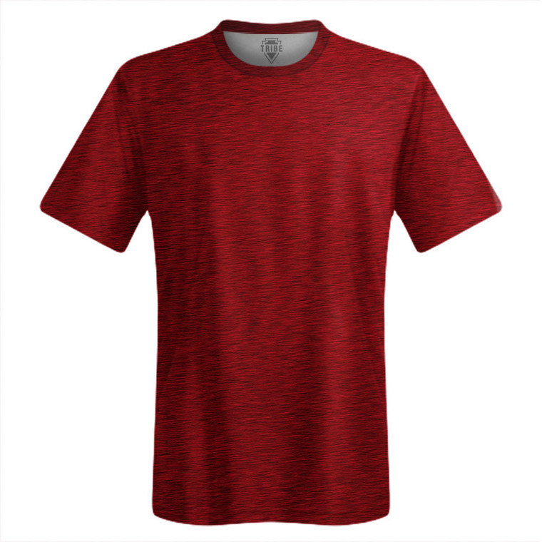 Heathered Lacrosse Shooter Shirt - Red Dark