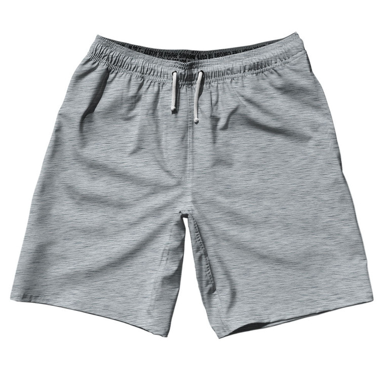 Heathered 10" Swim Shorts Made in USA - Grey Medium