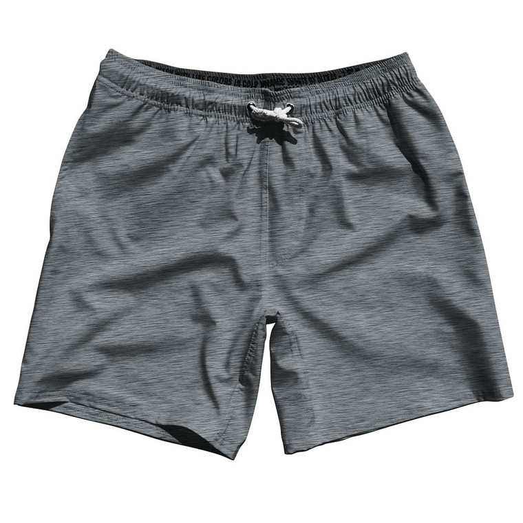 Heathered Swim Shorts 7" Made in USA - Grey Datk