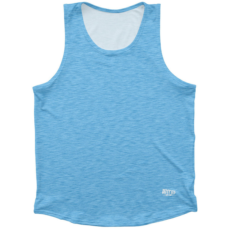 Heathered Athletic Tank Top Made In USA - Blue Carolina