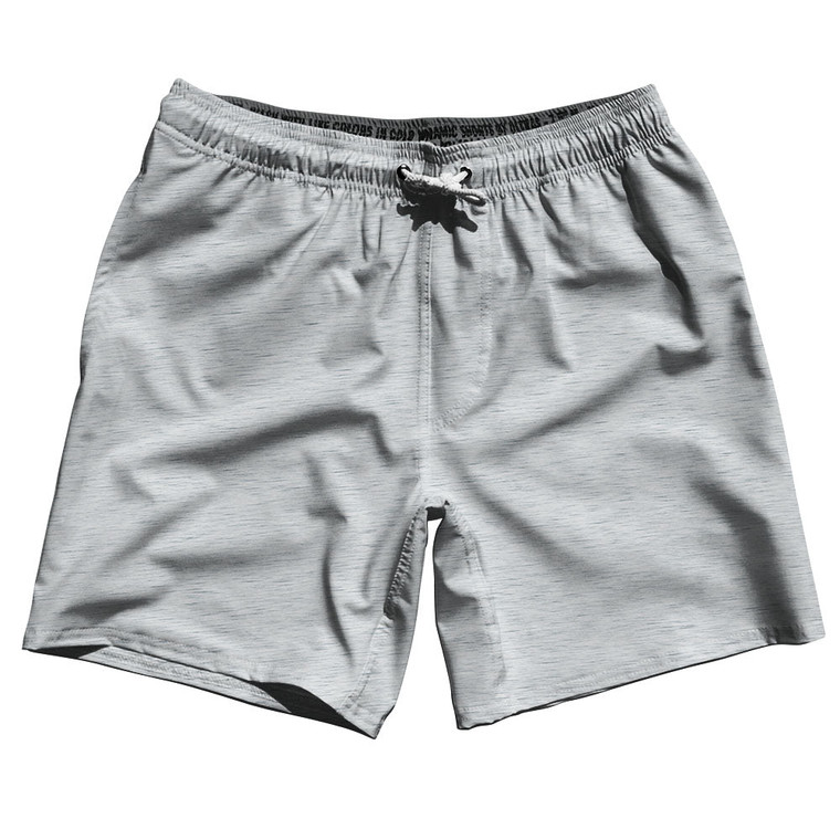 Heathered Swim Shorts 7" Made in USA - Grey Light