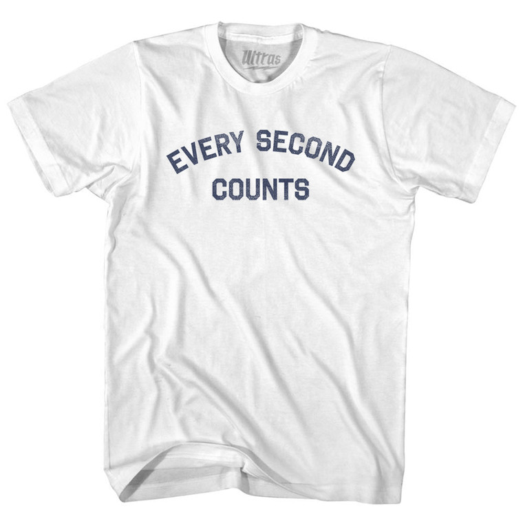 Every Second Counts Youth Cotton T-shirt - White