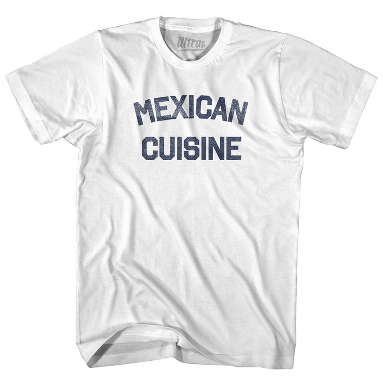 Mexican Cuisine Adult Cotton T-shirt - White
