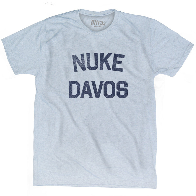 Nuke Davos Adult Tri-Blend T-shirt - Athletic White