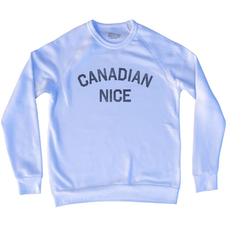 Canadian Nice Adult Tri-Blend Sweatshirt - White