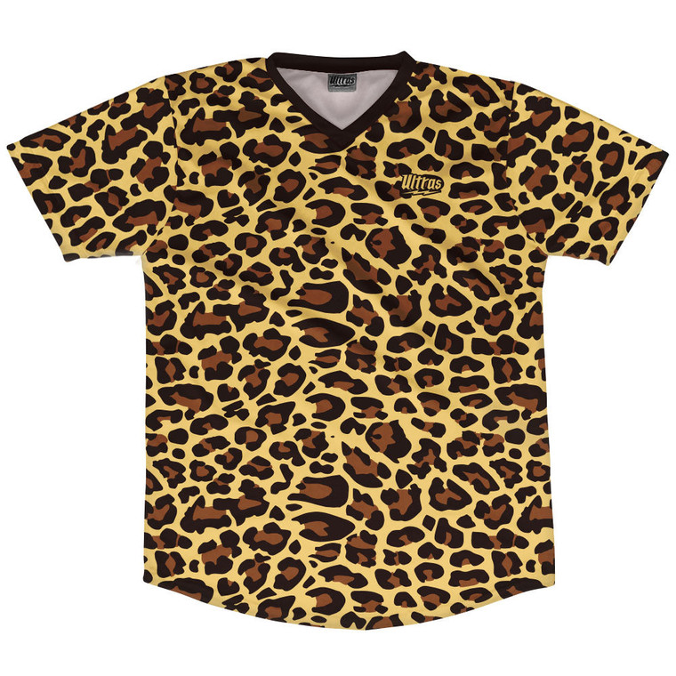 Cheetah Pattern Soccer Jersey Made In USA - Yellow