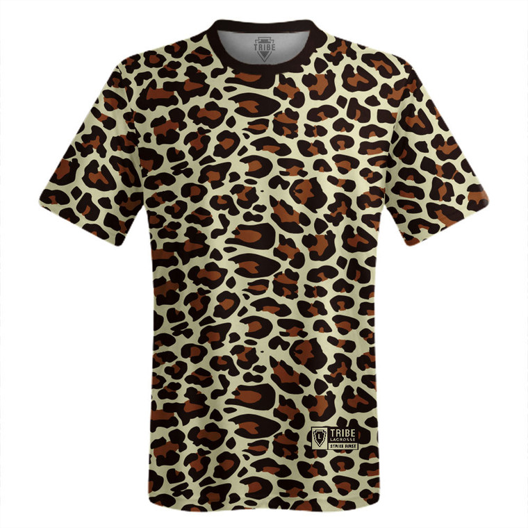 Cheetah Pattern Lacrosse Shooter Shirt - Vegas Gold