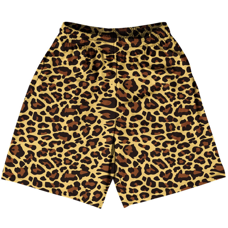 Cheetah Pattern Basketball Practice Shorts Made In USA - Yellow