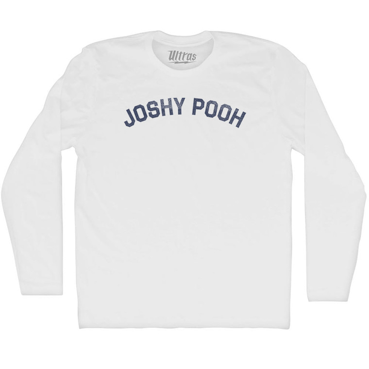 Joshy Pooh Adult Cotton Long Sleeve T-shirt - White