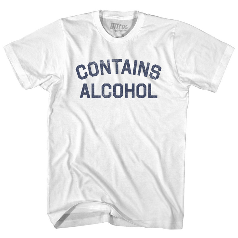 Contains Alcohol Youth Cotton T-shirt - White