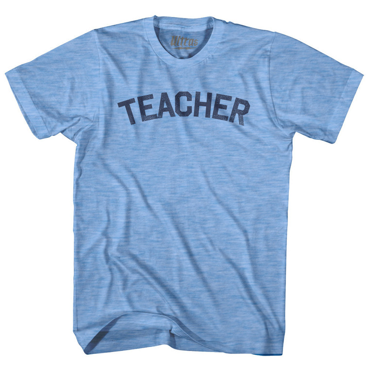 Teacher Adult Tri-Blend T-shirt - Athletic Blue