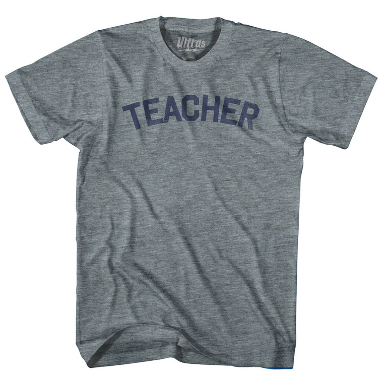 Teacher Adult Tri-Blend T-shirt - Athletic Grey