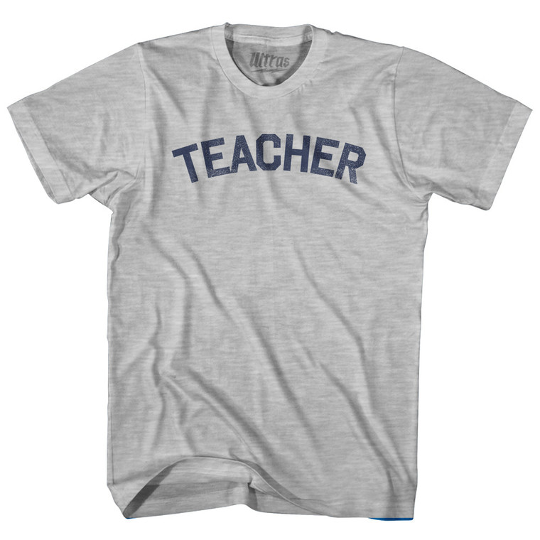 Teacher Adult Cotton T-shirt - Grey Heather