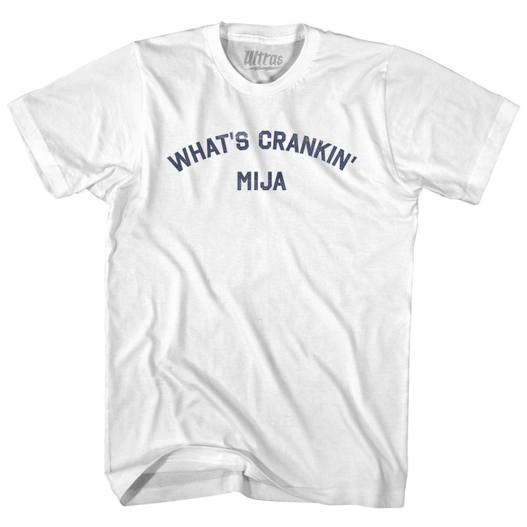 What's Crankin' Mija Youth Cotton T-shirt - White