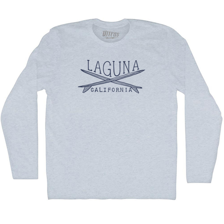 Laguna Surf Adult Tri-Blend Long Sleeve T-shirt - Athletic White