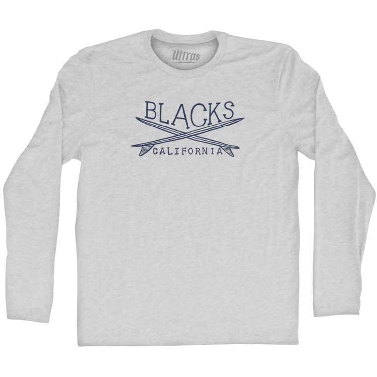 Blacks Surf Adult Cotton Long Sleeve T-shirt - Grey Heather