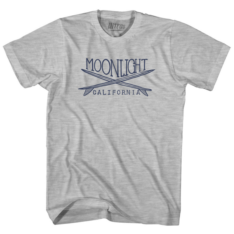 Moonlight Surf Adult Cotton T-shirt - Grey Heather