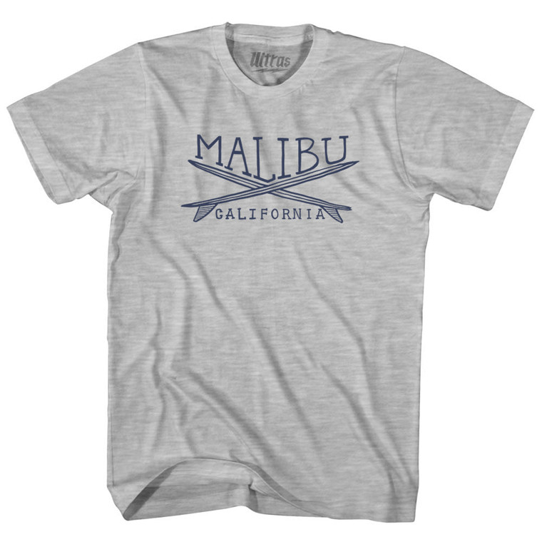 Malibu Surf Adult Cotton T-shirt - Grey Heather