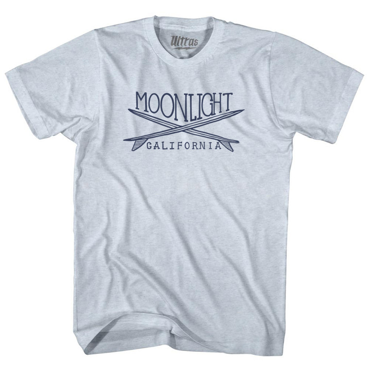 Moonlight Surf Adult Tri-Blend T-shirt - Athletic White