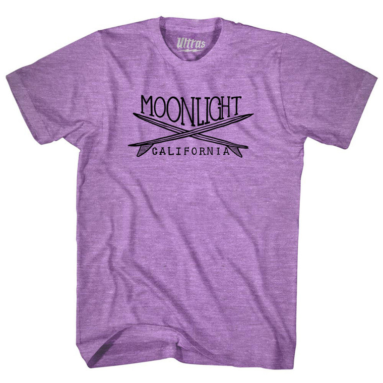 Moonlight Surf Adult Tri-Blend T-shirt - Athletic Purple