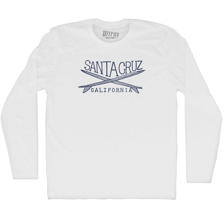 Santa Cruz Surf Adult Cotton Long Sleeve T-shirt - White