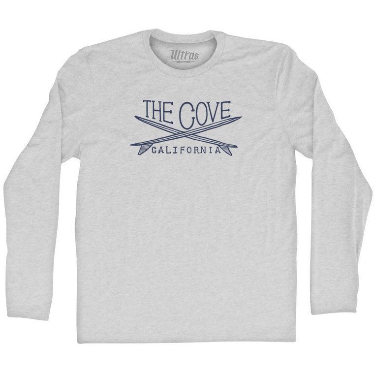 The Cove Surf Adult Cotton Long Sleeve T-shirt - Grey Heather