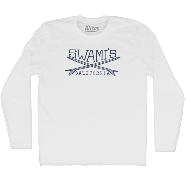 Swamis Surf Adult Cotton Long Sleeve T-shirt - White