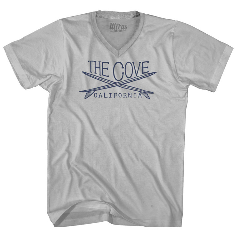The Cove Surf Adult Tri-Blend V-neck T-shirt - Cool Grey